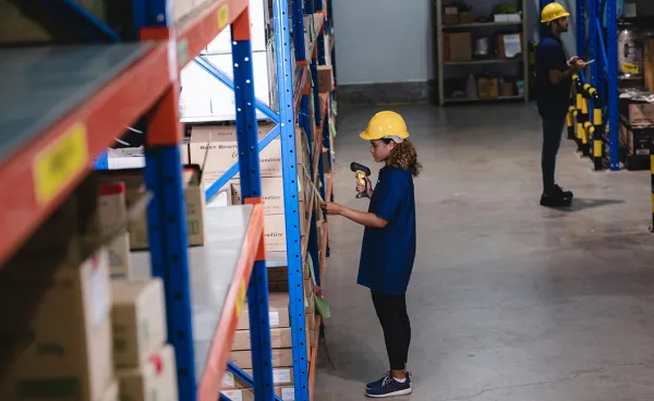 Person working in warehouse